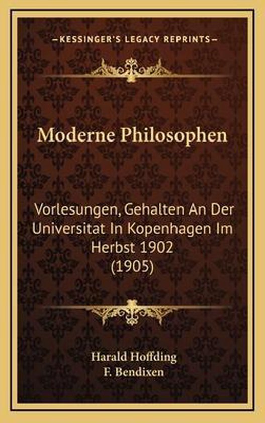 Bol Com Moderne Philosophen Harald Hoffding Boeken