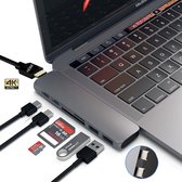 BrightNerd - 7 in 1 USB C adapter Macbook Pro / Air 2020 - USB C naar HDMI - Thunderbolt 3 - USB 3.0 - Micro SD - Nieuw Model 2020