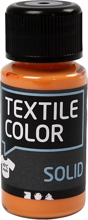Textielverf - Oranje - Dekkend - Creotime - 50 ml