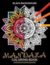 Mandala Coloring Book Black Background