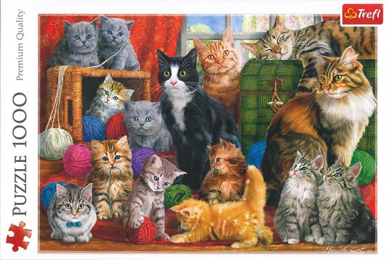Obsessie Adolescent gebed Katten - 1000 stukjes puzzel - Trefl | bol.com