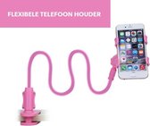 Universele mobiele telefoon houder met flexibele arm en knijper- roze