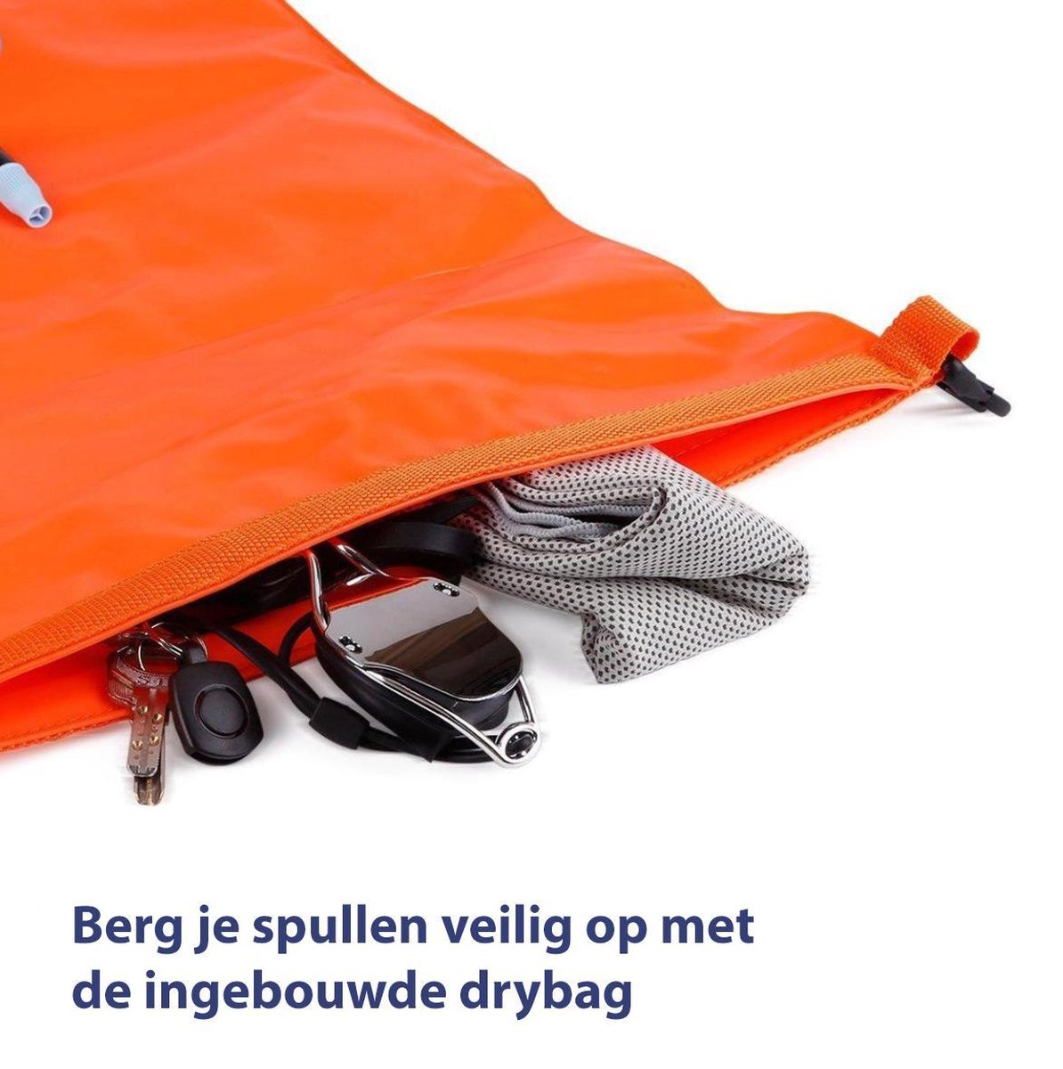 Tri-Sports.nl - Gele zweboei voor zween in het open water. Zichtbaar