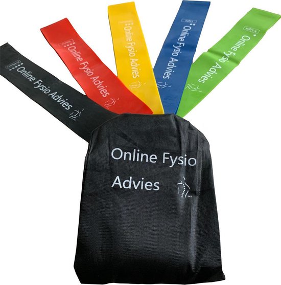 Online Fysio Advies - weerstandsbanden - set van 5 - mini - inclusief  gratis online... | bol.com