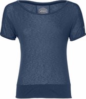 Asics crop top t-shirt in de kleur blauw.