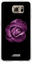 6F hoesje - geschikt voor Samsung Galaxy S6 -  Transparant TPU Case - Purple Rose #ffffff