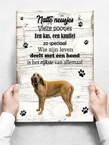 Wandbord hond: Bloedhond - 30 x 42 cm