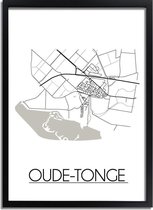 DesignClaud Oude-Tonge Plattegrond poster A2 + Fotolijst zwart