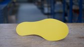 Voetstap - Glow in the dark Rechts - Glow-in-the-dark (fotoluminescent)  100 x 300 mm Anti-slip-vloersticker