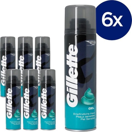 Gillette Classic Gevoelige Huid - 6x 200ml - Scheergel