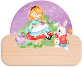 Dekori Naambord Alice In Wonderland Junior 12 X 17 Cm Hout
