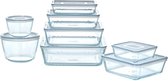 Cook & Freeze Ovenschaal Met Deksel - Set van 8 Stuks - Glas - Pyrex