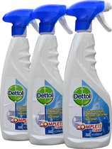 Dettol spray badkamer reiniger - doodt 99,9% bacterien - 3 flessen