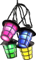 Konstsmide 4162 - Snoerverlichting - 20 lamps LED gekleurde lantaarns - 475 cm - 24V - voor buiten - multicolor