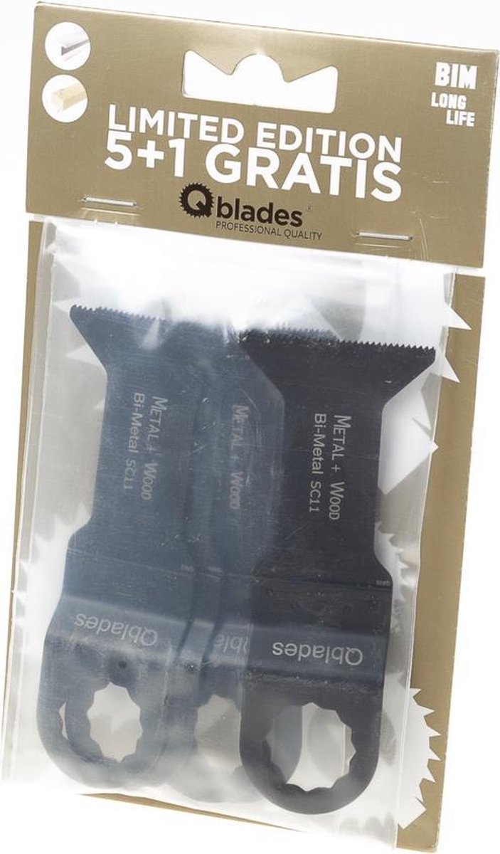 Qblades SC11 Multitoolzaagblad Bim 45X60mm Bim 5 +1 stuk gratis
