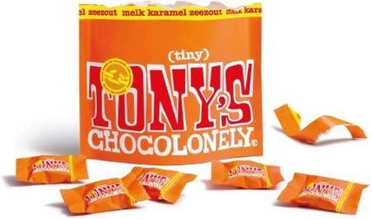 Tony's Chocolonely Tiny's Pouch Melk Karamel Zeezout - 180 gram