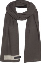 Knit Factory June Gebreide Sjaal Dames & Heren - Zomersjaal - Langwerpige sjaal - Taupe - 200x50 cm