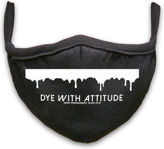 Attitude Hairdye Mask Dye With Attitude Mouth Mask Noir