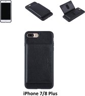 UNIQ Accessory iPhone 7-8 Plus Kunstleer Backcover hoesje - Zwart