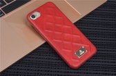 UNIQ Accessory iPhone 7-8 Kunstleer Hard Case Back cover - Rood- 8719273285022