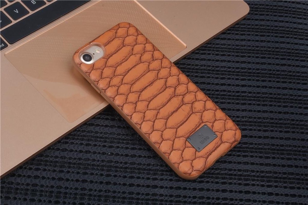 UNIQ Accessory iPhone 7-8 Kunstleer Hard Case Back cover - Bruin- 8719273285657