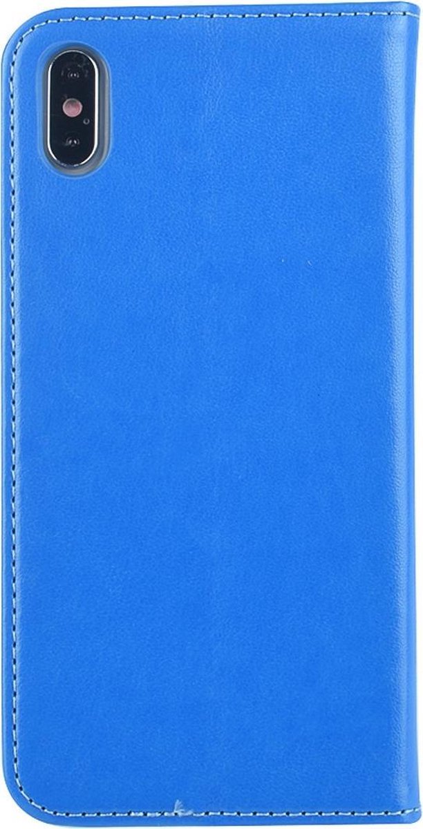 Blauw hoesje iPhone Xs Max Book Case - Pasjeshouder - Magneetsluiting