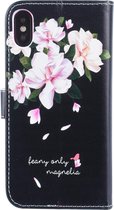 Print hoesje voor de iPhone X-Xs -Book Case-Pasjeshouder- Magneetsluiting