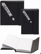 Schetsboek - Zwart - A6 Dummy - 15 x 11 cm - 100 gram - Verona - 80 vellen