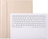Shop4 - iPad Pro 12.9 (2022/ 2021/ 2020) Toetsenbord Hoes - Bluetooth Keyboard Cover Goud