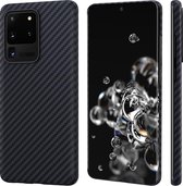 Pitaka - MagEz Case - Samsung Galaxy S20 Ultra - Twill-patroon (zwart)