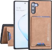 Samsung Galaxy Note 10 UNIQ Accessory Bruin Backcover hoesje Pasjeshouder - 2 Kijkstanden - Kunstleer
