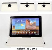 Samsung Galaxy Tab 2 10.1 Draaibare tablethoes Wit voor bescherming van tablet (P5110)