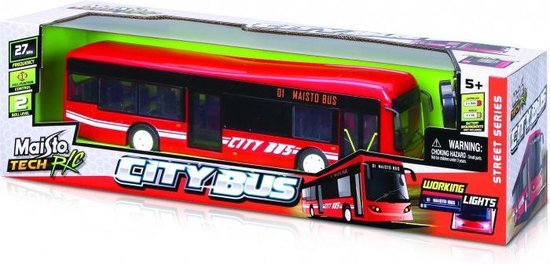 Maisto Tech stadsbus rood/zwart bestuurbaar RC voertuig | bol.com