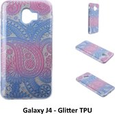 Uniek motief Glitter flower TPU Achterkant voor Samsung Galaxy J4 (J400F)- 8719273283035