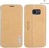 Pierre Cardin Geel hoesje Galaxy S6 Edge - Book Case - Pasjeshouder - Magneetsluiting