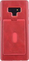 UNIQ Accessory Galaxy Note 9 Kunstleer Backcover hoesje met portemonnee - Rood (N960F)