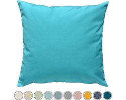UITVERKOOP Buitenkussen Qush Royal - Sunbrella Aruba turquoise | Waterbestendig | kleurvast | vlekbestendig | schimmelwerend - Sierkussens buiten tuin loungekussen / tuinmeubel kussen /tuinkussen / buitenkussens / palletkussen