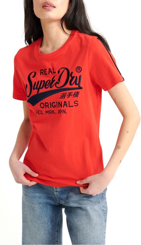 Superdry T-shirt - Vrouwen - rood/navy | bol.com