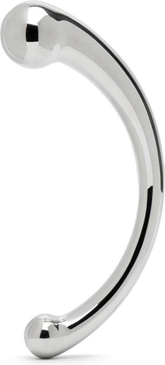 Goedkoopste Black Label - The Curvy - Dubbele Dildo van Roestvrij Staal