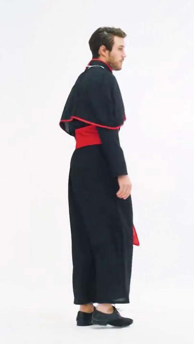 Déguisement Cardinal Homme - Robe+Cape+Ceinture+Croix - TecTake - Taille XXL