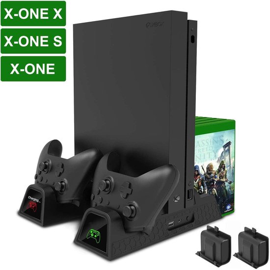 Verticale standaard, controller oplader, koelventilator voor Xbox One, One  S, One X en... | bol.com