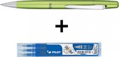 Pilot FriXion Ball LX – Luxe uitwisbare rollerball pen met groene body - In gift box + 3 blauwe penvullingen