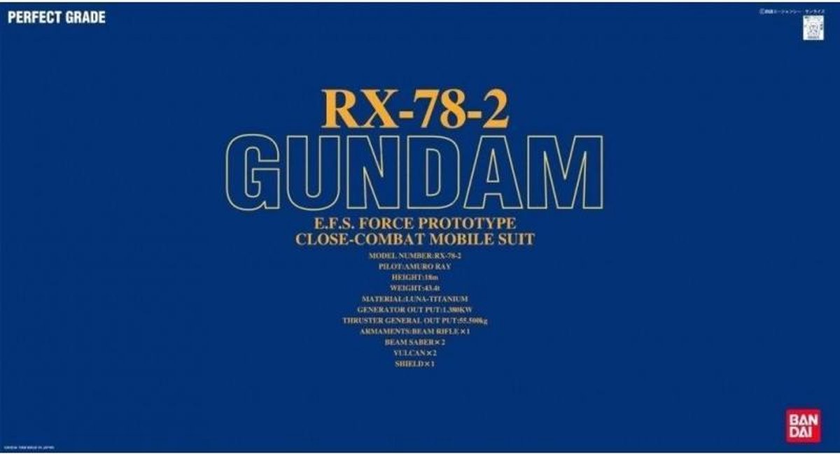 Gundam 1st Perfect Grade Rx 78 2 Gundam 1 60 Model Kit Bol Com