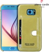 Groen hoesje van Pierre Cardin - Backcover - Stijlvol - Leer - voor Galaxy S6 - Luxe cover