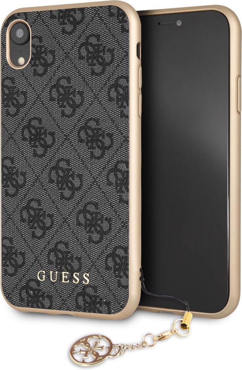 Guess Back Cover Grijs - Guess Classic Collection - iPhone XR - Siliconen rand