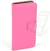 Roze hoesje iPhone 5-5s-SE Book Case - Pasjeshouder - Magneetsluiting
