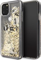Goud hoesje van Karl Lagerfeld Collection - Backcover - Glitter and Glamour- iPhone 11 Pro Max - Transparant