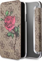 iPhone Xs/X hoesje - Guess - Bruin - Kunstleer