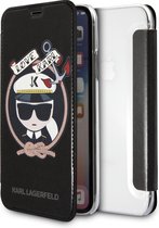 Karl Lagerfeld Zwart hoesje iPhone X-Xs - Book Case