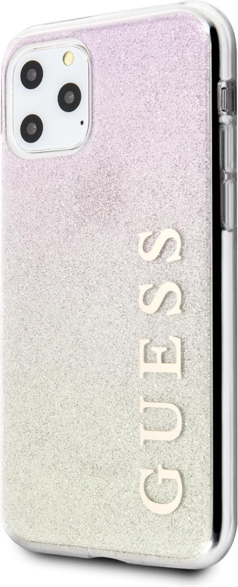Goud hoesje van Guess - Backcover - iPhone 11 Pro Max - GUHCN65PCUGLGPI